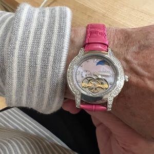 Henri LaPoint Women's Watch with pink band NEW in beautiful presentation box